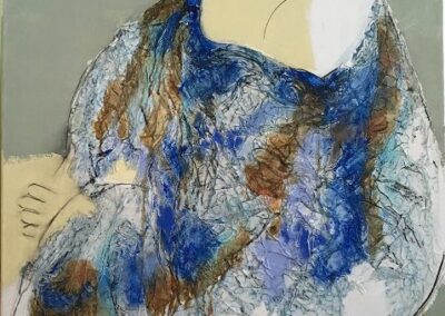 zweite haut in tintenblau (80 x 100 cm)